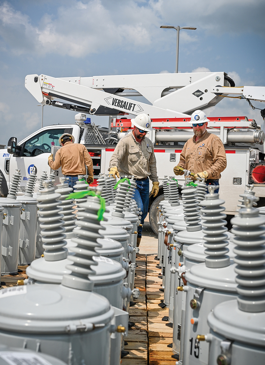 Brenham crew in yard