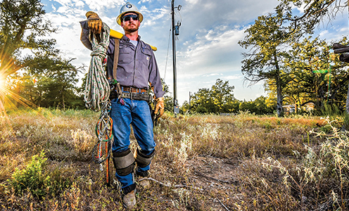 Lineman walking