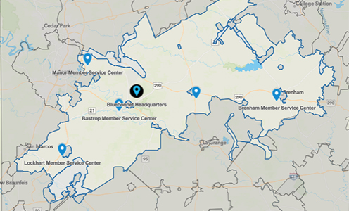 Service area map