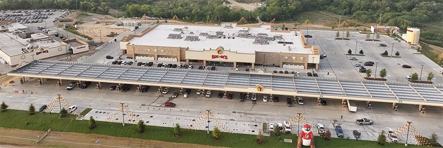 Aerial image of Buc-ee's