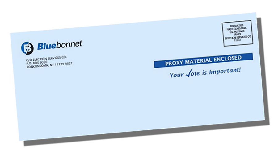 blue proxy envelope