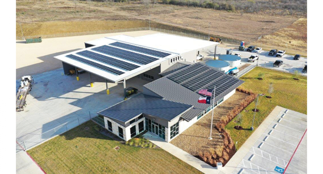 Bluebonnet's Maxwell service center has 292 solar panels that can offset about 70 percent of the facility's total annual energy consumption