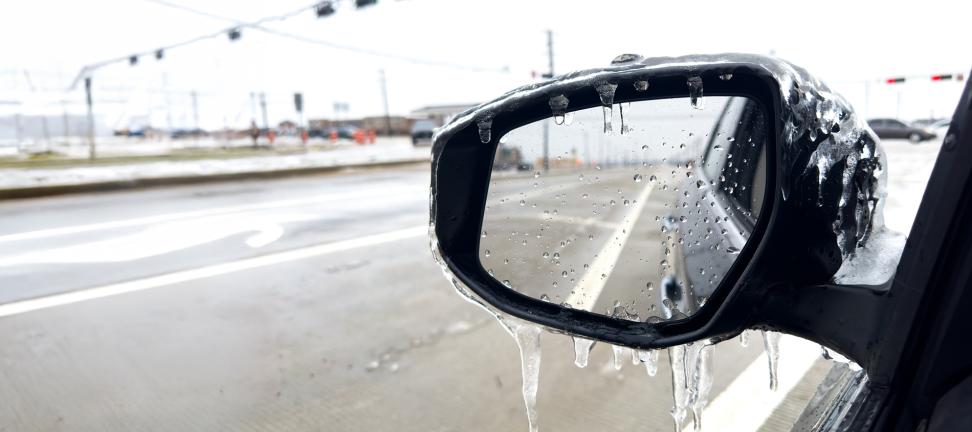 Icy Texas roads