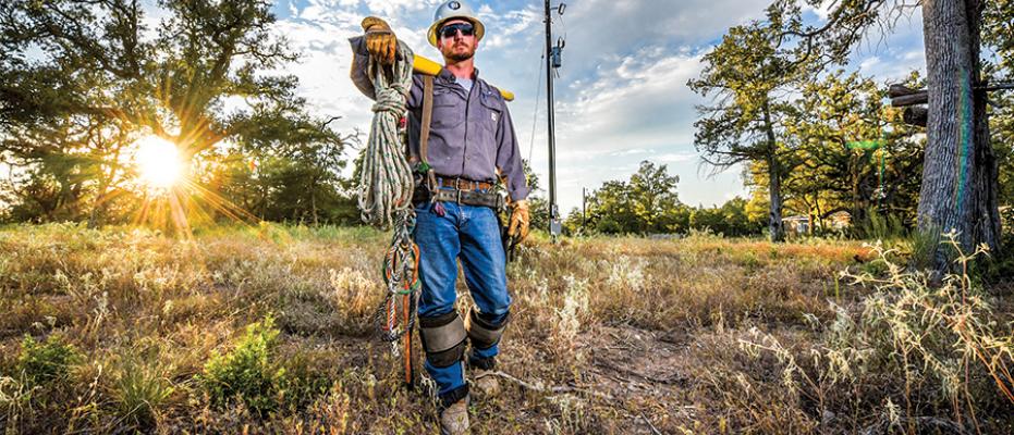Lineman walking